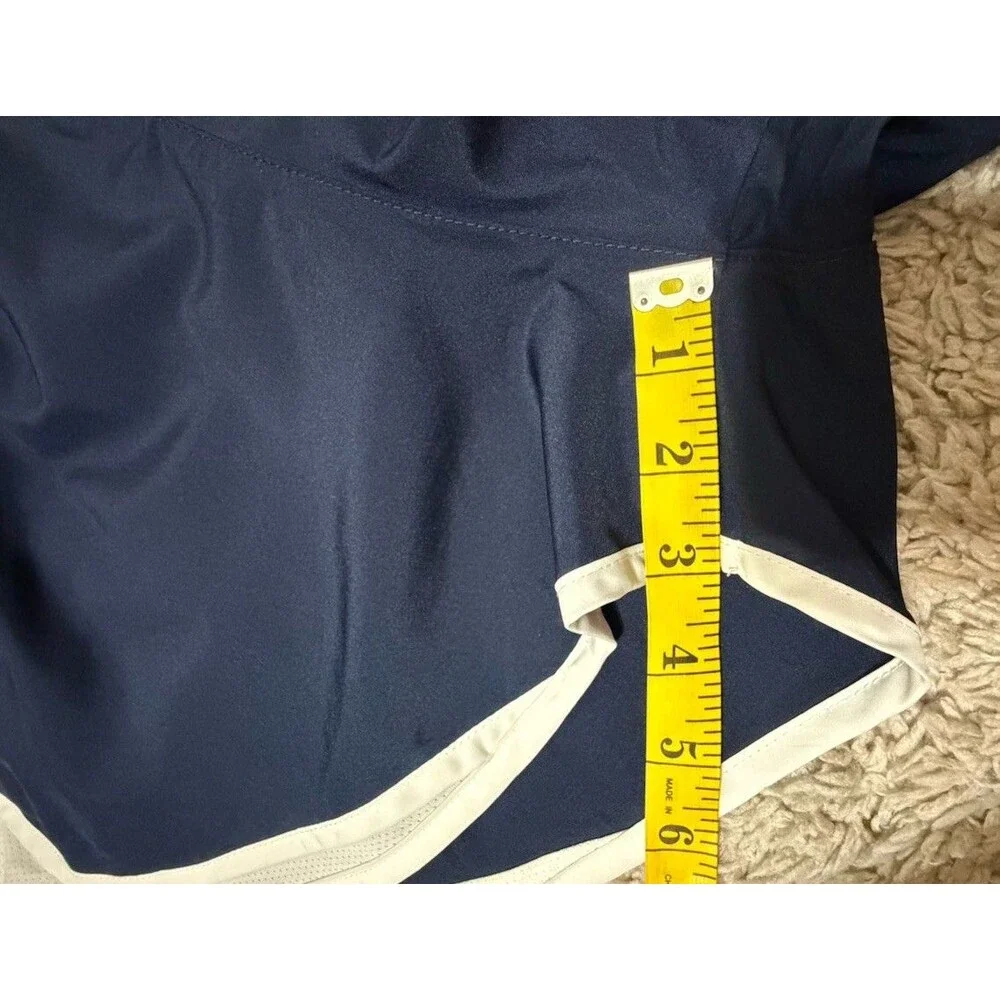 Nike Women's Large Dri-FIT Tempo Mid-Rise Brief-Lined Running Shorts 3” Navy